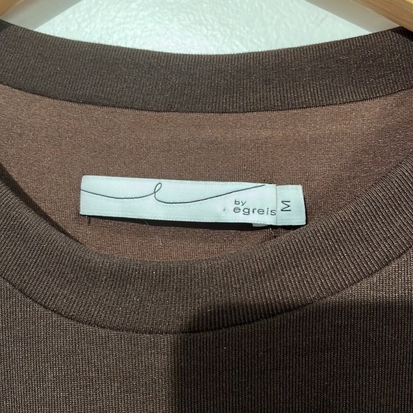 ⚡️ By Egreis brown long sleeve bodycon midi dress - size medium - Picture 5 of 11